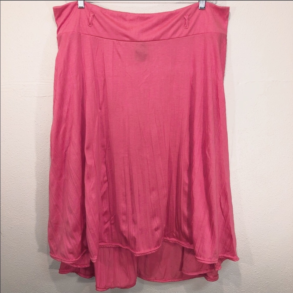 Faded Glory Pink High Low Midi Skirt Size 2X